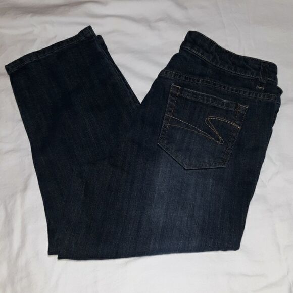 Liz‎ & Co. Stretch Denim Capri Cropped Jeans 8 - Picture 1 of 5